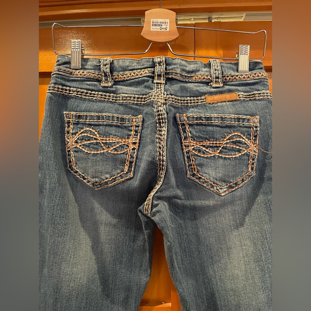 cowgirl tuff wide leg jeans, waist 26, length 35